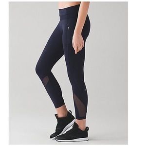 Lululemon Inspire Tight II 7/8 Mesh Pockets Black